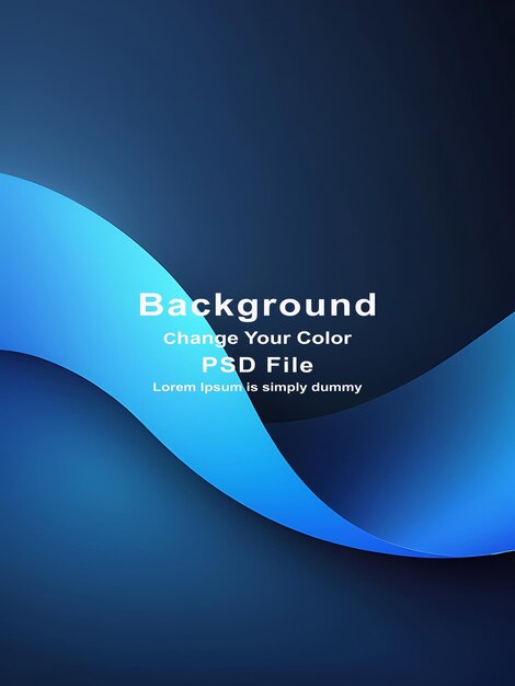 El fondo de gradiente azul abstracto de PSD se ve como un papel tapiz azul de textura borrosa moderno