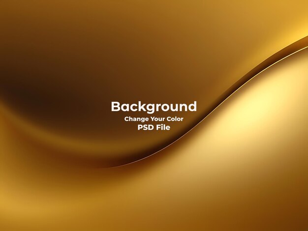 El fondo de gradiente dorado abstracto de PSD se ve como una pared de oro de textura borrosa moderna