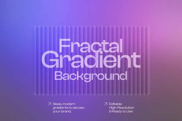 Fondo de gradiente fractal con efecto de texto