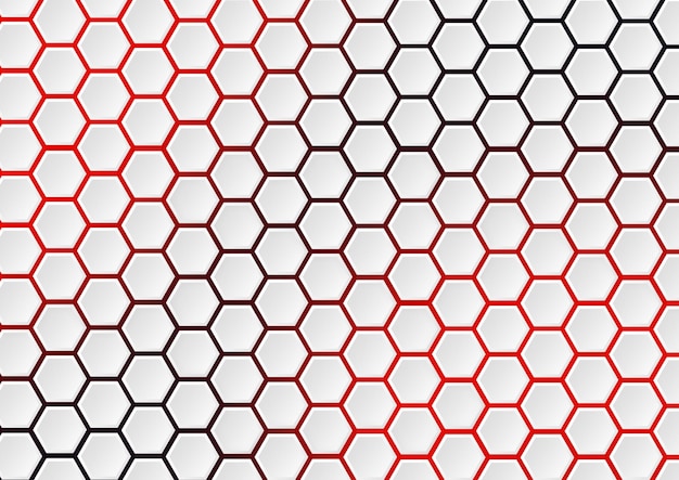 fondo hexagonal con color rojo