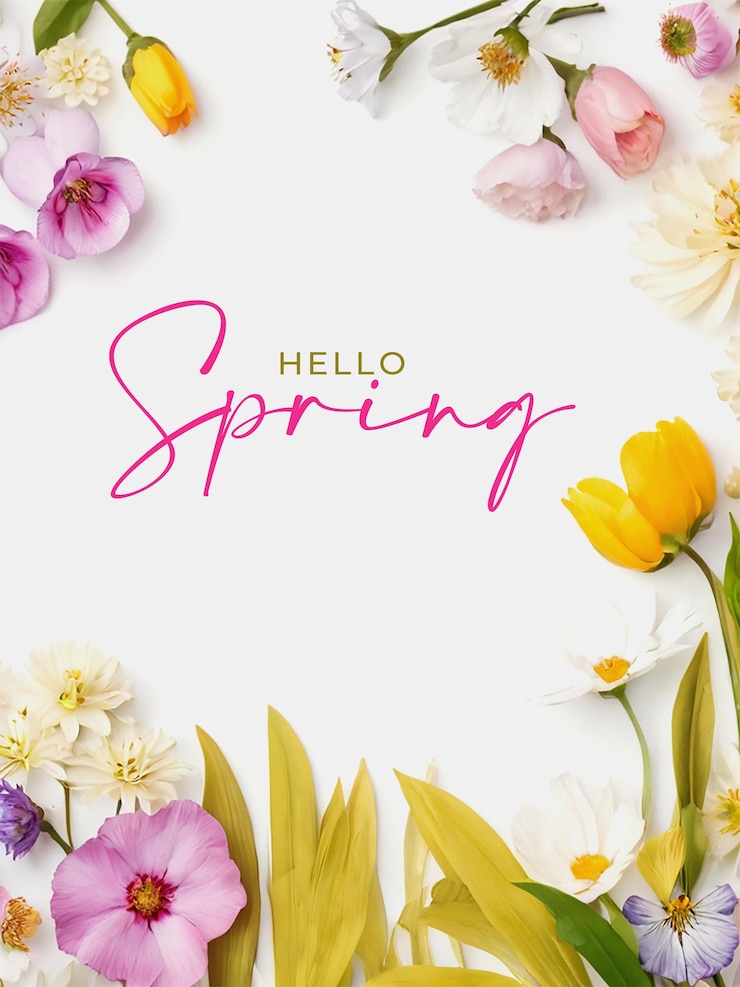 PSD fondo de hola primavera