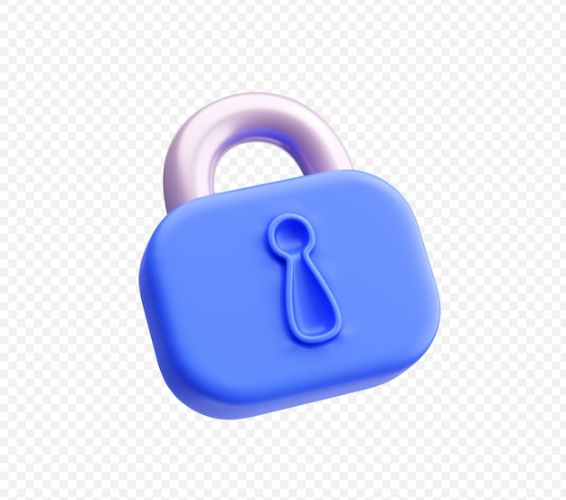 Fondo de la ilustración 3D del diseño del icono del candado