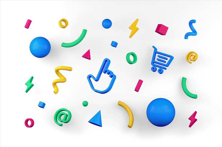 PSD fondo de ilustración 3d para sitio web de interfaz de banner web