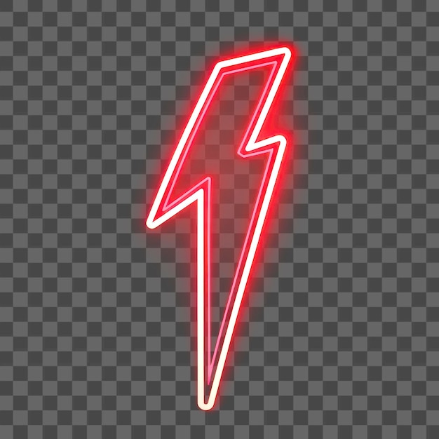 Fondo de ilustración de neón relámpago PNG