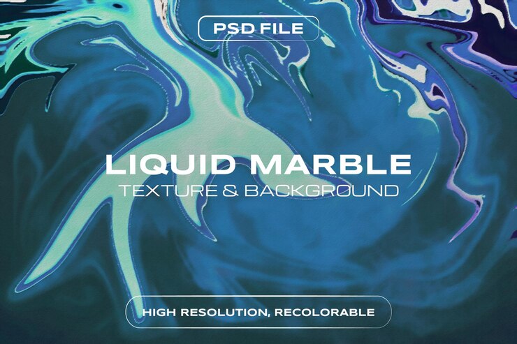 PSD fondo in marmo liquido