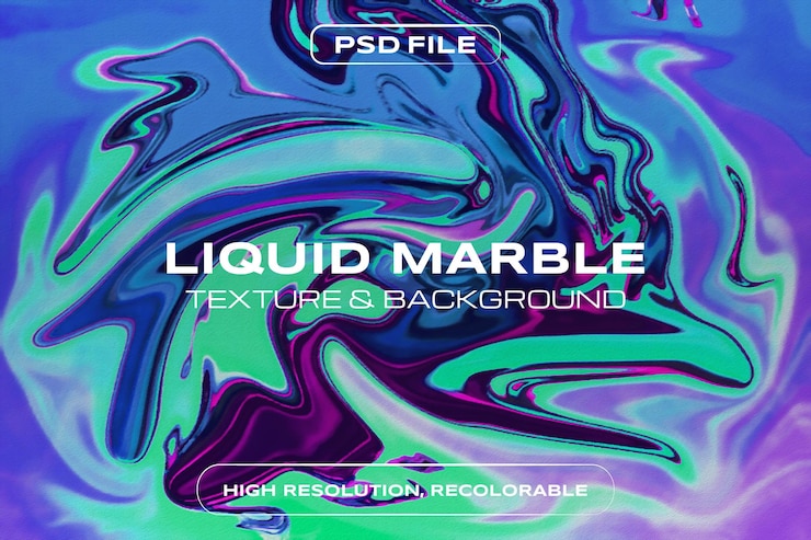 PSD fondo in marmo liquido