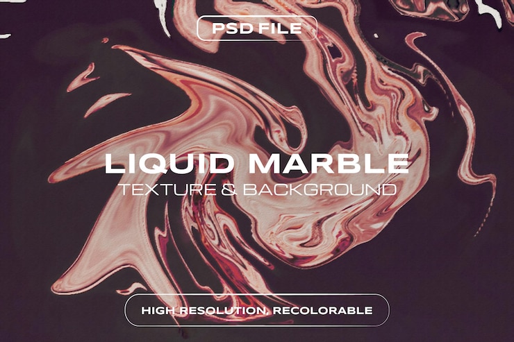 PSD fondo in marmo liquido