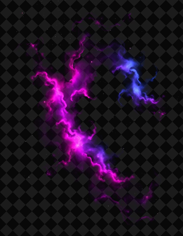 PSD un fondo de luces de neón púrpura y azul con un fondo negro