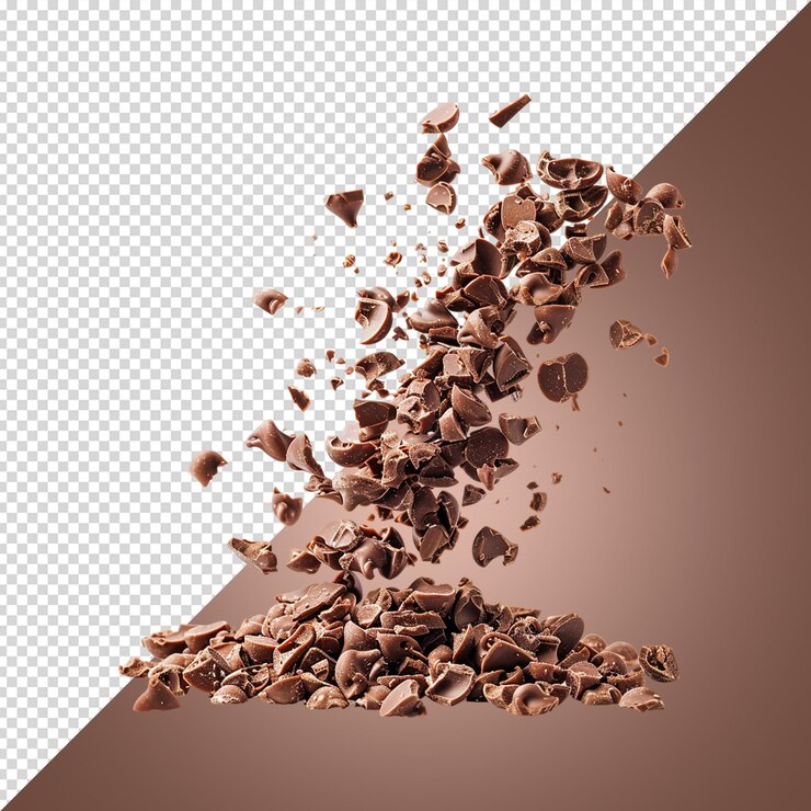 PSD un fondo marrón con chips de chocolate y un fondo marró con un lugar para un chip