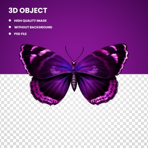PSD un fondo morado y morado con una mariposa.