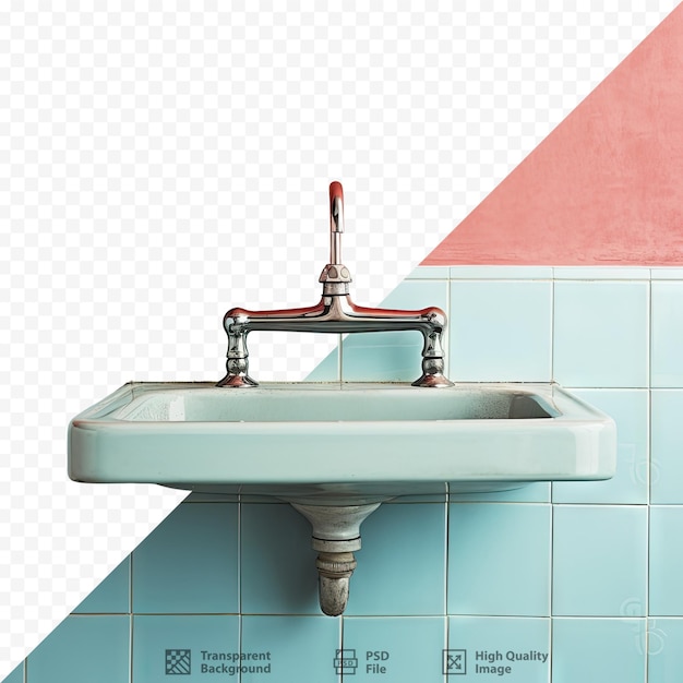 PSD un fondo de mosaico con un lavabo de agua.