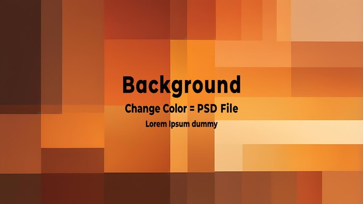 PSD fondo naranja dinámico psd con forma cuadrada abstracta y fondo geométrico mínimo