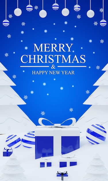 Fondo de navidad realista 3d