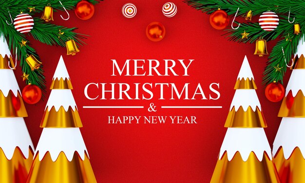 Fondo de navidad realista 3d