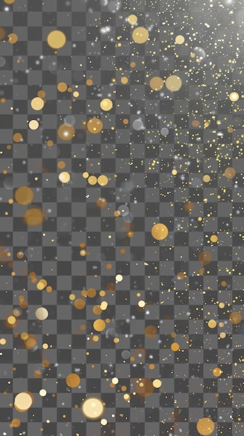 Fondo negro con brillo dorado y estrellas iluminación de confeti de astronomía