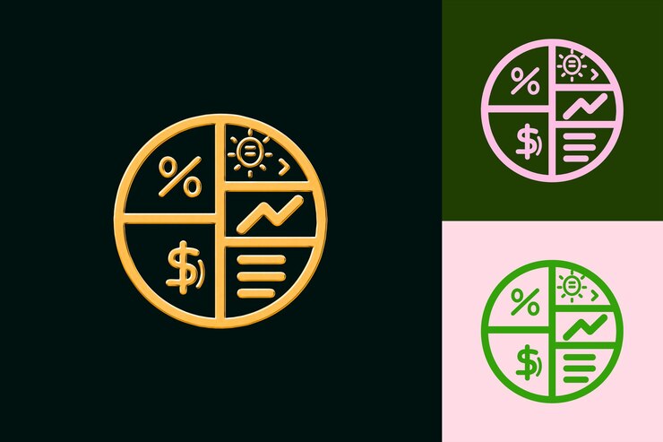 PSD un fondo negro con un círculo verde y un signo de dólar en él