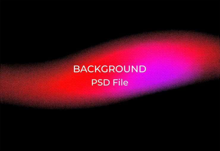 PSD un fondo negro con un fondo rojo y púrpura con las palabras retroiluminadas en él