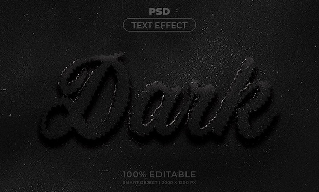 un fondo negro con una imagen de un efecto de texto en él