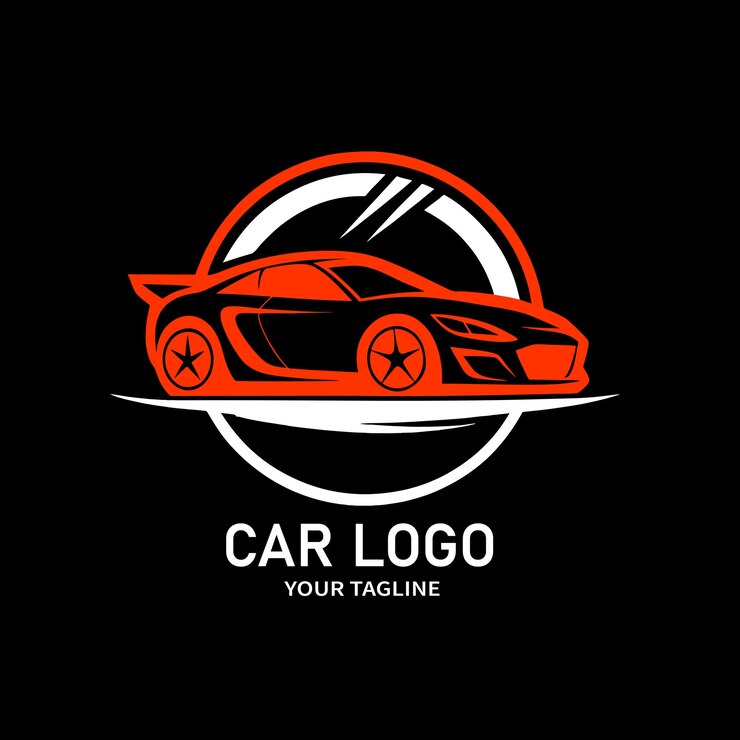 PSD un fondo negro con un logotipo para el logotipo del automóvil