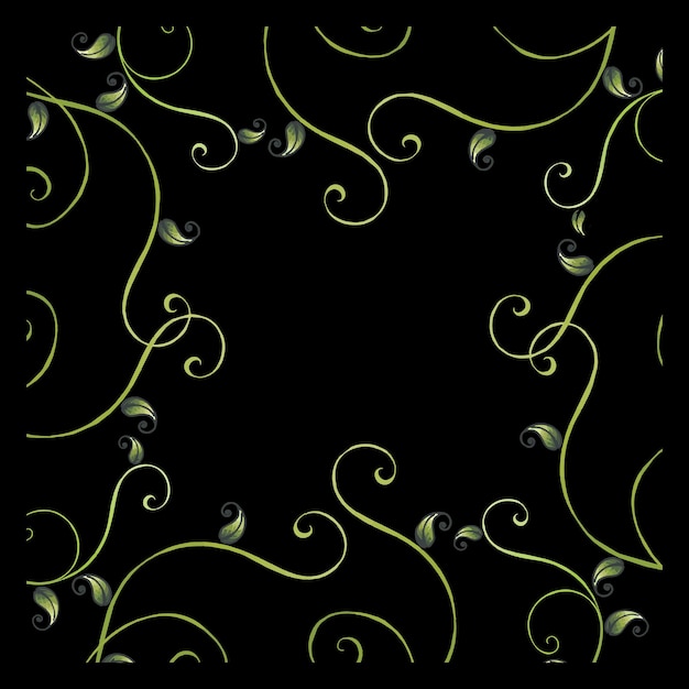 un fondo negro con un marco que dice patrón de pañuelo verde