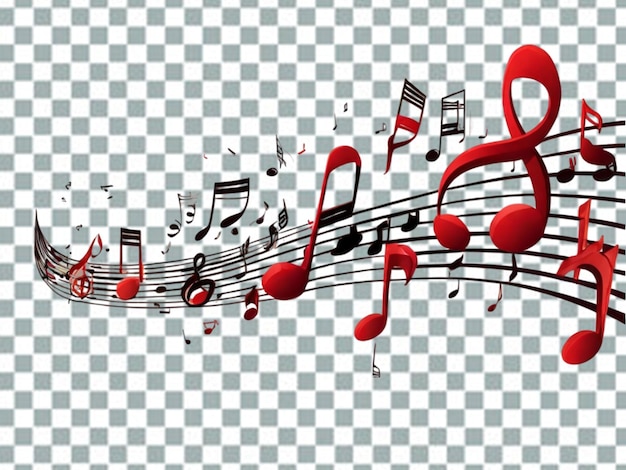 Fondo negro con notas musicales