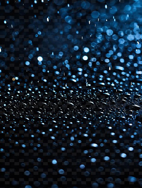 Un fondo negro con una superficie brillante con gotas de agua en él