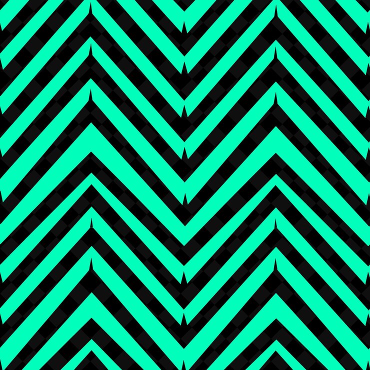 PSD un fondo negro y verde con un patrón en zigzag