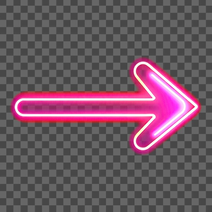 PSD fondo de neón claro con flecha png