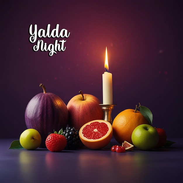 El fondo de la noche de Yalda con archivo editable