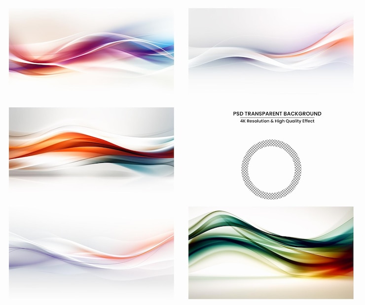 PSD fondo de onda colorido abstracto