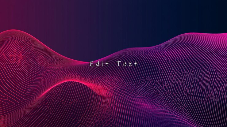 PSD fondo de ondas abstractas de color rosa y púrpura