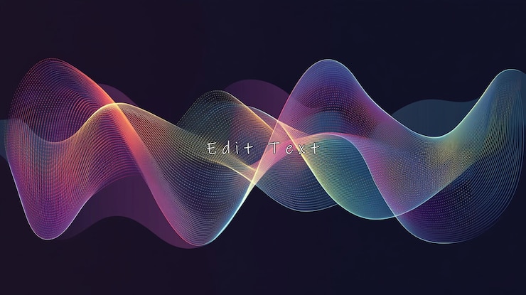 PSD fondo de ondas de colores abstractos 3