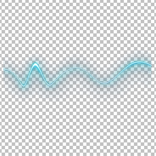 Fondo de ondas de neón azul Fondo transparente PNG