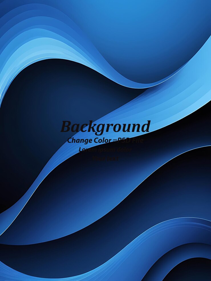 PSD fondo ondulado azul abstracto con efecto dinámico