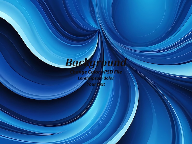 PSD fondo ondulado azul abstracto con efecto dinámico