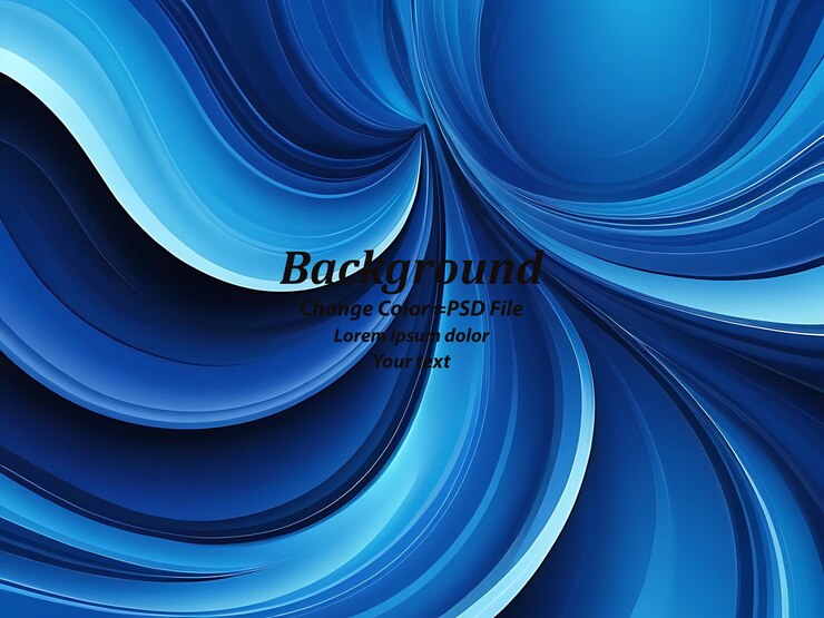 PSD fondo ondulado azul abstracto con efecto dinámico