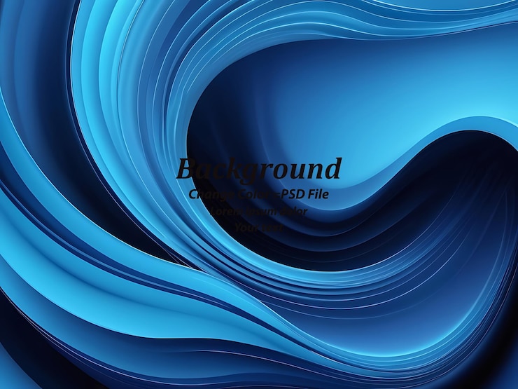 PSD fondo ondulado azul abstracto con efecto dinámico