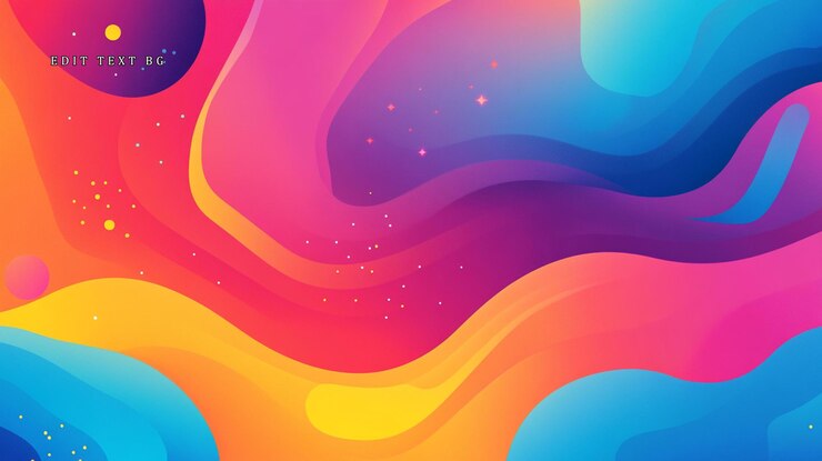 PSD fondo ondulado de colores abstractos con gradientes vibrantes y formas dinámicas