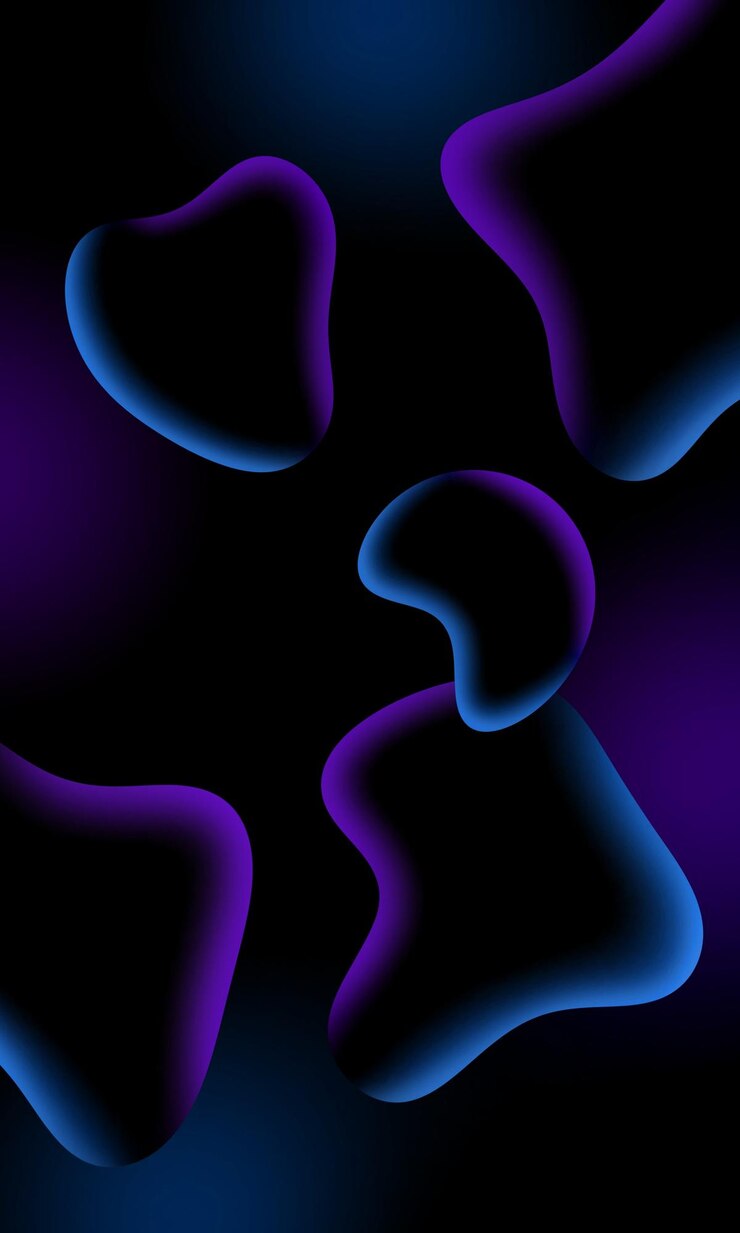 PSD fondo oscuro abstracto con burbujas púrpuras azules