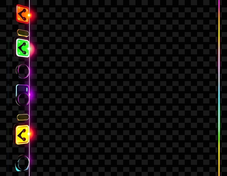 PSD un fondo oscuro con luces coloridas y coloridas