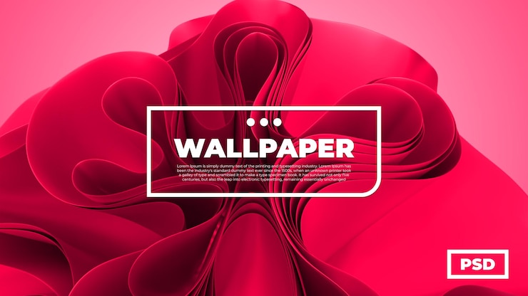 PSD fondo de pantalla de escritorio abstracto 3d color rojo
