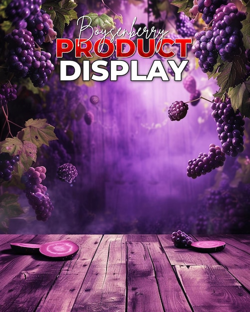 PSD el fondo de la pantalla del producto boysenberry