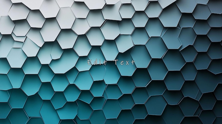 PSD fondo con patrón hexagonal de color azul azulado abstracto