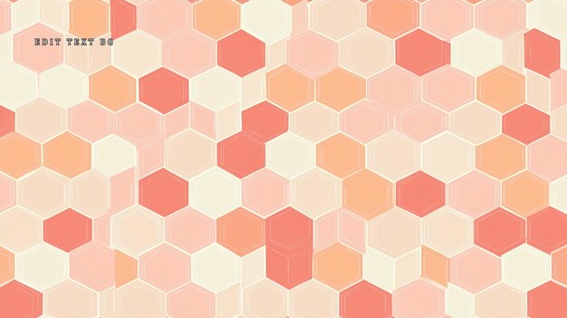 Fondo con patrón hexagonal de melocotón pastel abstracto