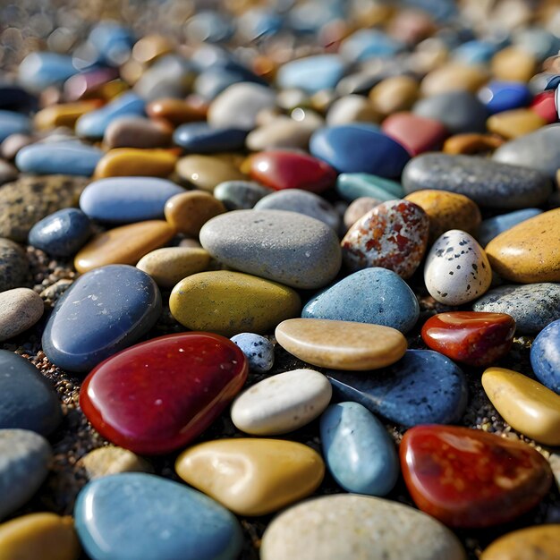 PSD el fondo de las piedras de playa de colores ilustración de las piedra de playa de color
