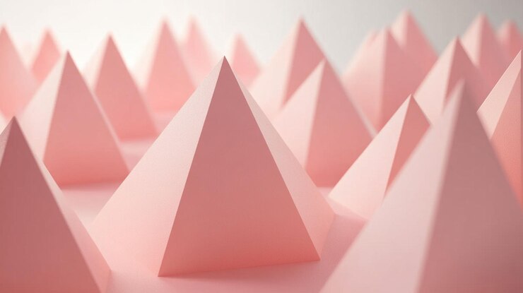 PSD el fondo de las pirámides rosadas abstractas