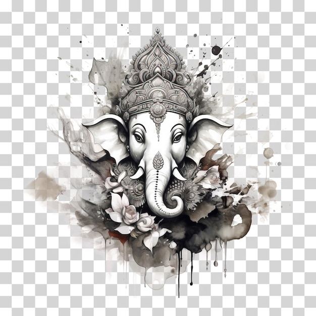 PSD fondo png acuarela del festival ganesh chaturthi