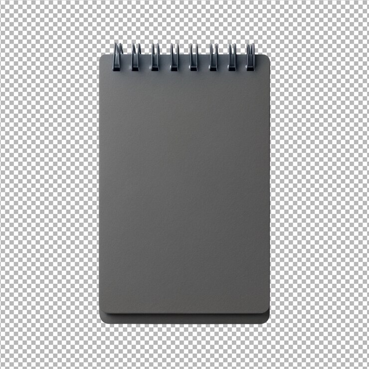 PSD el fondo png de la maqueta del bloc de notas
