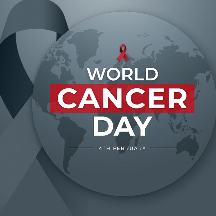 Fondo de póster o pancarta del Día Mundial contra el Cáncer