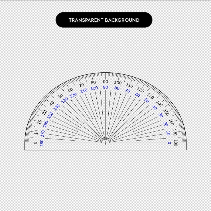 PSD fondo del protractor transparente